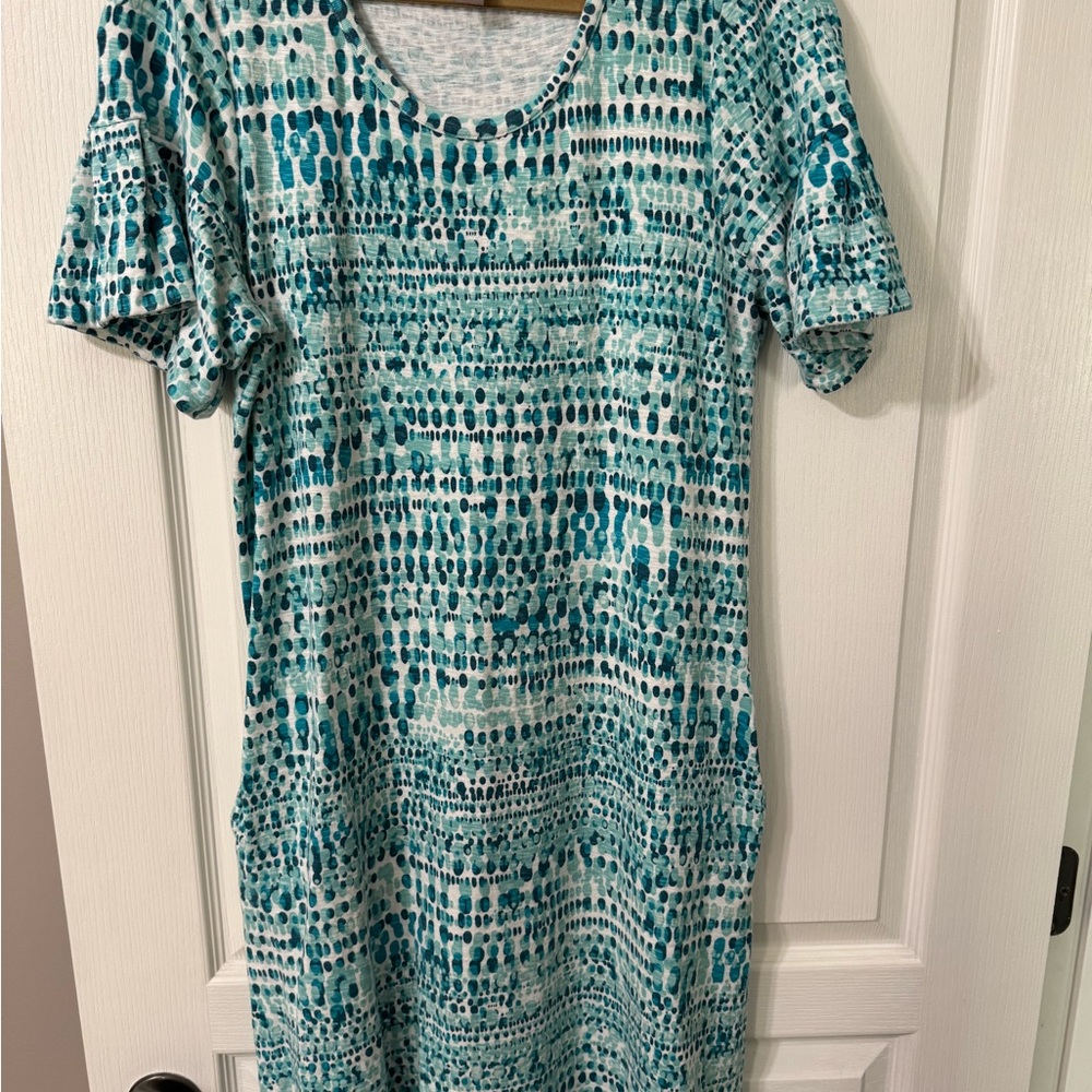 Chico's Teal Blue Dress with Pockets